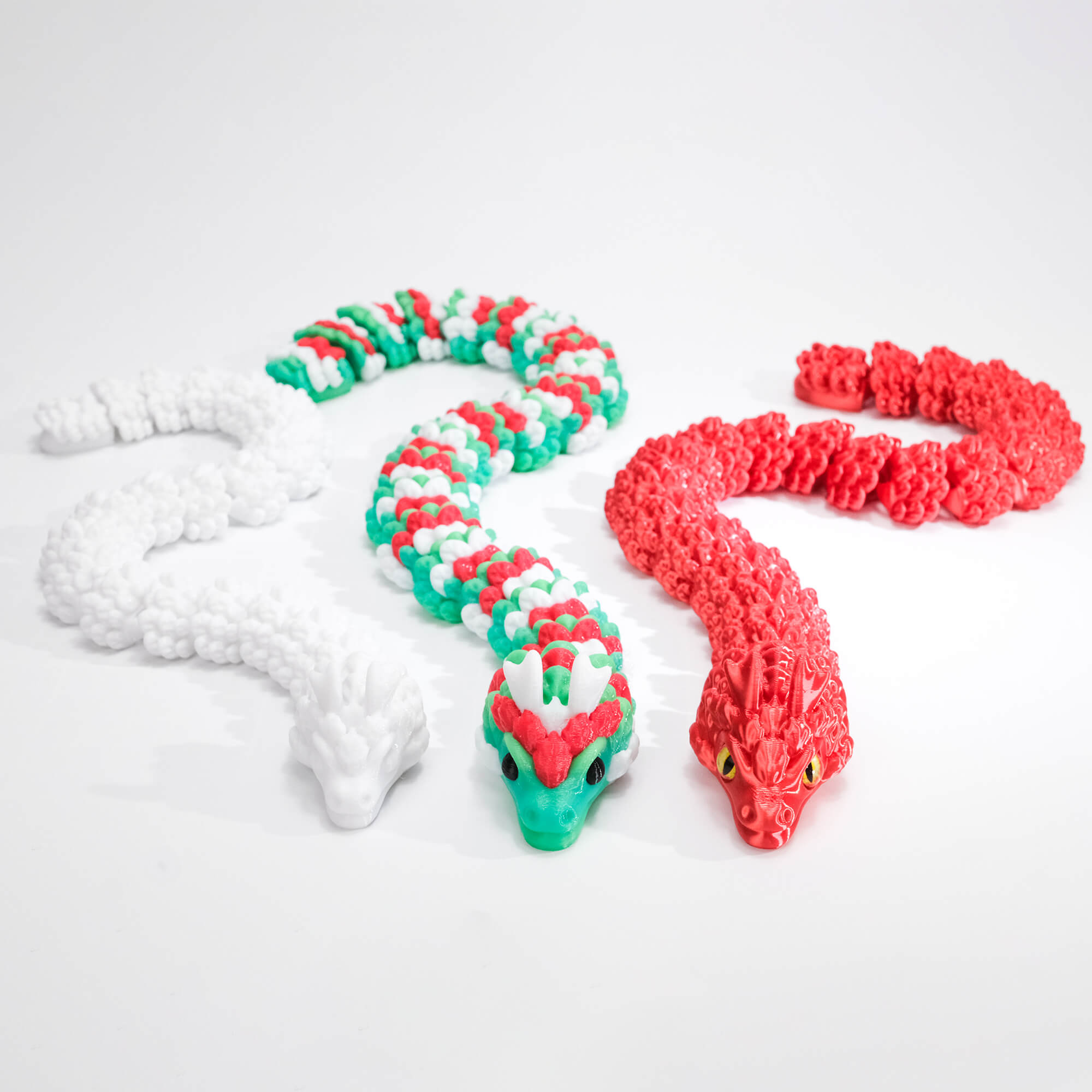 Christmas Bow Dragon Articulated